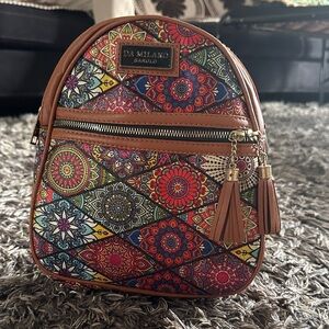 Multicolor Patterned Women's Backpack